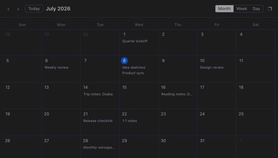Calendar