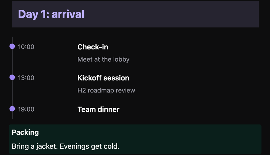 Instant themes