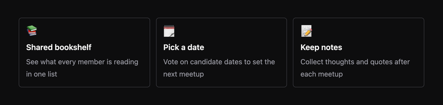 Feature cards