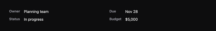 Key-value list